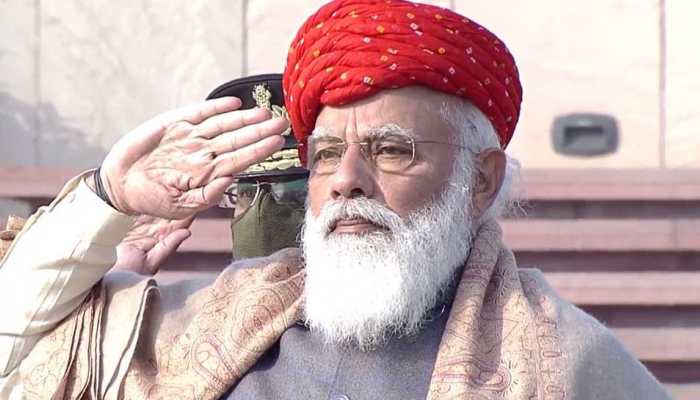 PM Narendra Modi wears special turban on Republic Day 2021, know who gifted this colouful ‘paghdi’ to him