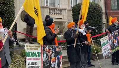 Pro-Khalistan groups hold protest in Washington in support of farmers protesting against farm laws