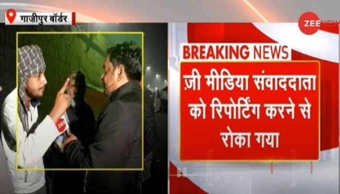 Zee News reporter Abhishek Kumar threatened by farmers in Ghazipur, asked to leave