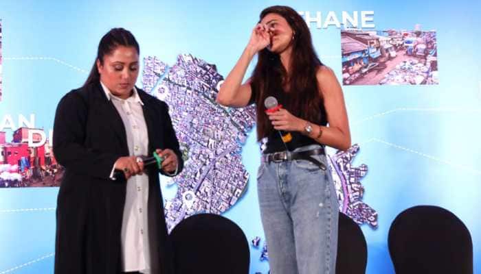 Salman Khan&#039;s &#039;Race 3&#039; co-star Daisy Shah cries on-stage, recalls her struggling days as a junior dancer