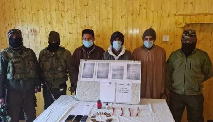 3 LeT terrorist associates arrested in J&amp;K&#039;s Budgam; 2 hand grenades, four detonators recovered