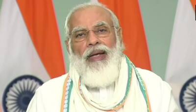 PM Narendra Modi greets Indian Coast Guard personnel on foundation day