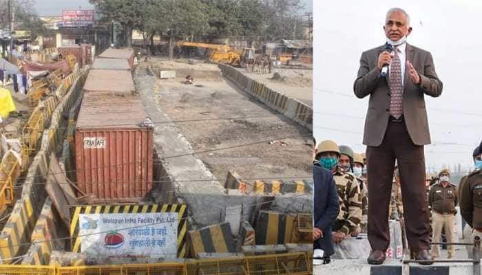 Farmers' protests: Strengthened barricades so that they cannot be broken again, says Delhi Police chief SN Shrivastava Farmers' protests: Strengthened barricades so that they cannot be broken again, says Delhi Police chief SN Shrivastava