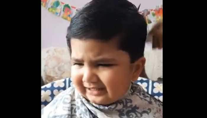 New viral video of baby Anushrut, the kid who hates to cut his hair, breaks  internet one more time - Watch | People News | Zee News