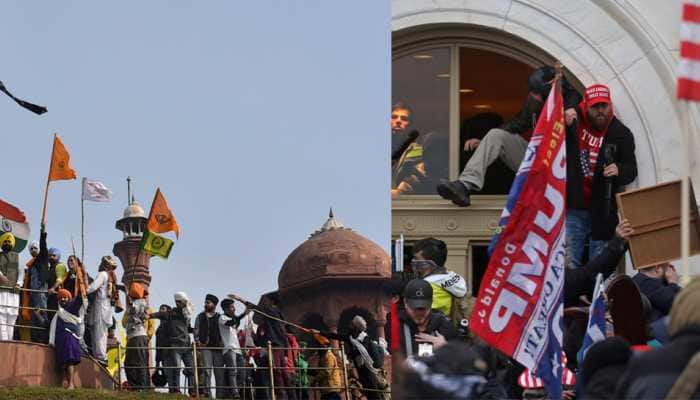 Red Fort vandalism on January 26 evoked similar sentiments in India as Capitol Hill incident: MEA responds to US reaction on farmers&#039; protests