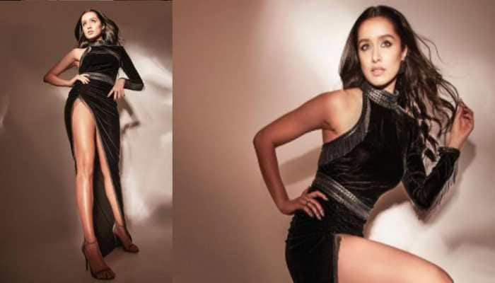 Shraddha Kapoor&#039;s smouldering smokey eyes and thigh-high slit black gown look set internet on fire - In Pics