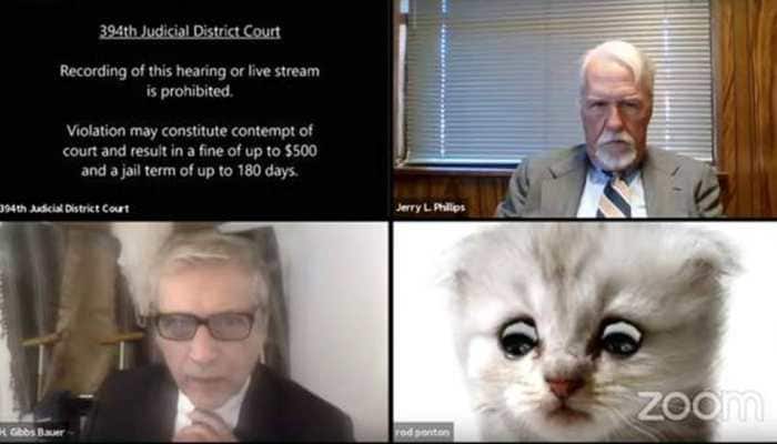 I am not a cat: US lawyer after display pic shows &#039;cute cat&#039; during online court session - Watch