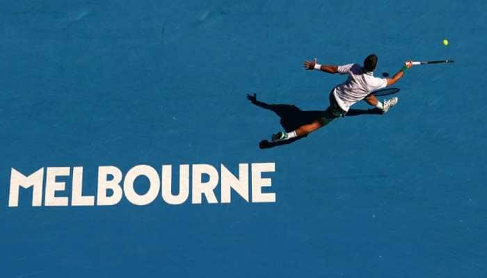 World No. 1 Novak Djokovic in action during his second round tie against Francis Tiafoe in the 2021 Australian Open second round. (Source: Twitter)