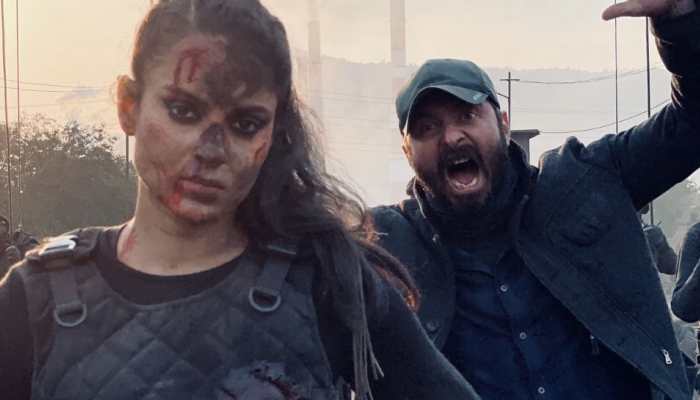 Dhaakad Kangana Ranaut works non-stop for action stunts, shares all &#039;bruised up&#039; pic from sets!