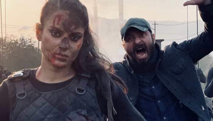 Dhaakad Kangana Ranaut works non-stop for action stunts, shares all 'bruised up' pic from sets!