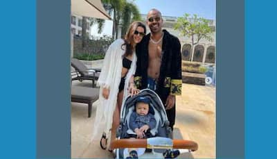 Hardik Pandya, Natasha Stankovic step into pool for first time with son Agastya, pics go viral