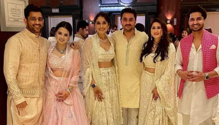 IPL 2021: CSK skipper MS Dhoni dazzles with wife Sakshi in ethnic wear 