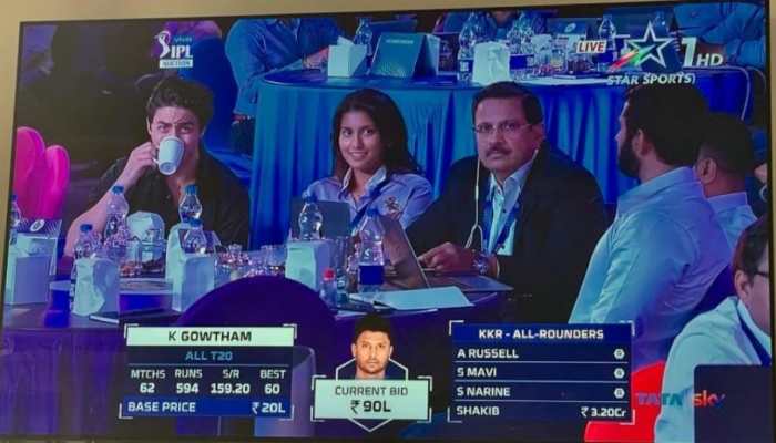 Juhi Chawla happy to see daughter Jahnavi Mehta and Shah Rukh Khan son Aryan Khan at the IPL auction table