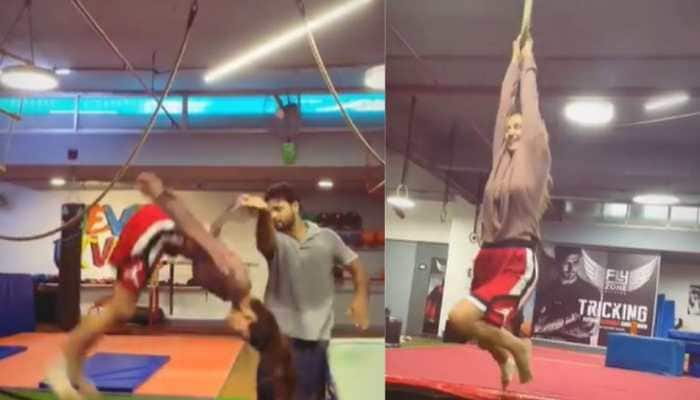 Disha Patani’s jaw-dropping backflip leaves rumoured boyfriend Tiger Shroff impressed- Watch 