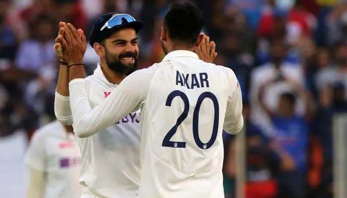 India vs England: Virat Kohli passes compliment to Axar Patel in Gujarati style, watch India vs England: Virat Kohli passes compliment to Axar Patel in Gujarati style, watch