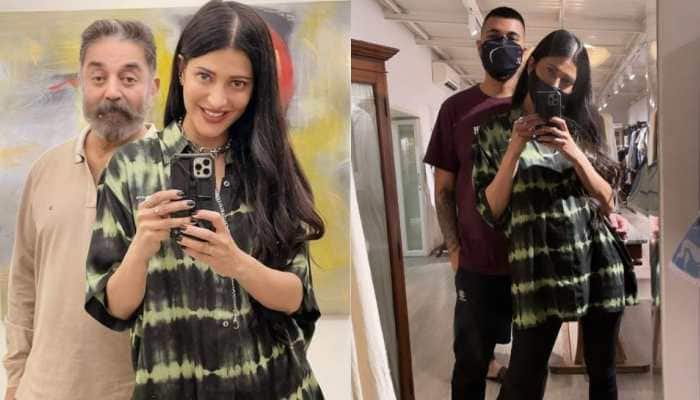 Shruti Haasan’s pictures with dad Kamal Haasan and rumoured beau Santanu Hazarika break the internet!