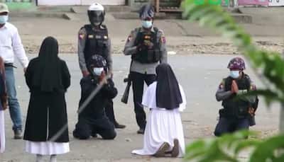 Myanmar nun begs Junta forces to spare children amid crackdown on protests, video goes viral