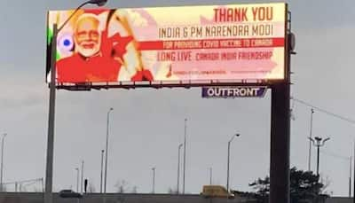 Canadian billboard thanks PM Narendra Modi for providing COVID-19 vaccine