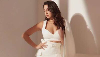 Nora Fatehi burns Instagram in white crop top and high-waisted pencil skirt, fans call her 'hotness' - Pics