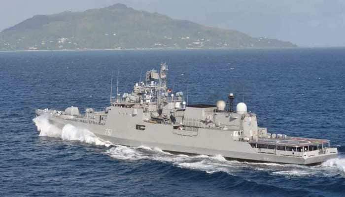 Indian Navy's INS Talwar provides assistance to stranded cargo ship in Gulf of Oman