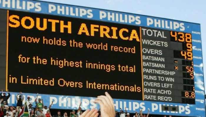 South Africa's scoreboard after they defeated Australia (Source: Twitter)