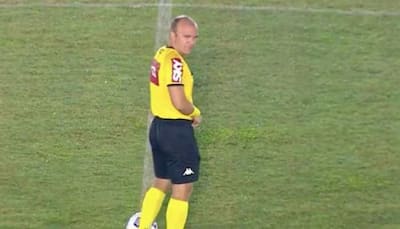Football referee urinates on field just before a cup match in Brazil, watch video