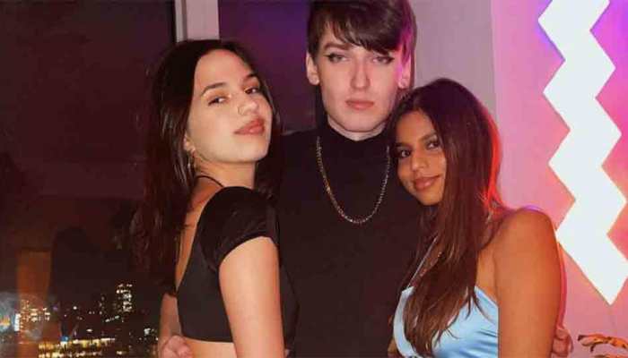 Shah Rukh Khan&#039;s daughter Suhana Khan dazzles in blue co-ord satin dress as she parties with pals in New York