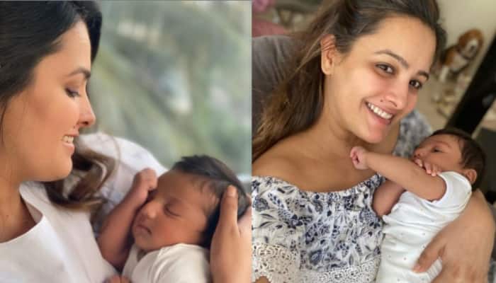 Anita Hassanandani&#039;s latest home video with newborn son Aarav is too cute to miss!