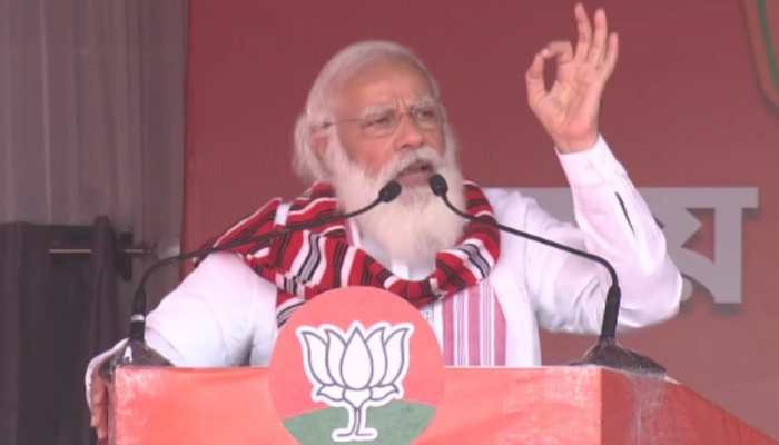 It is decided that Assam will get &#039;doosri baar, BJP sarkar&#039;, says PM Narendra Modi in Bokakhat 