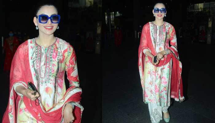 Urvashi Rautela ditches her western wear, turns heads in desi avatar at airport - In Pics