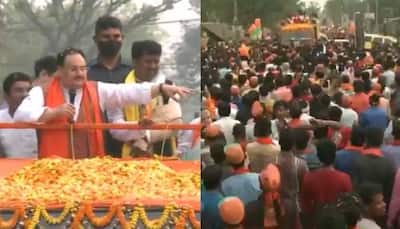 WATCH - BJP national president JP Nadda asks public to make way for ambulance during packed roadshow in West Bengal