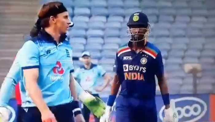 WATCH: Krunal Pandya and Tom Curran involved in heated exchange during 1st ODI between India-England