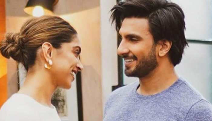 Ranveer Singh drops loved-up pictures with wifey Deepika Padukone, actress calls him 'too handsome' 