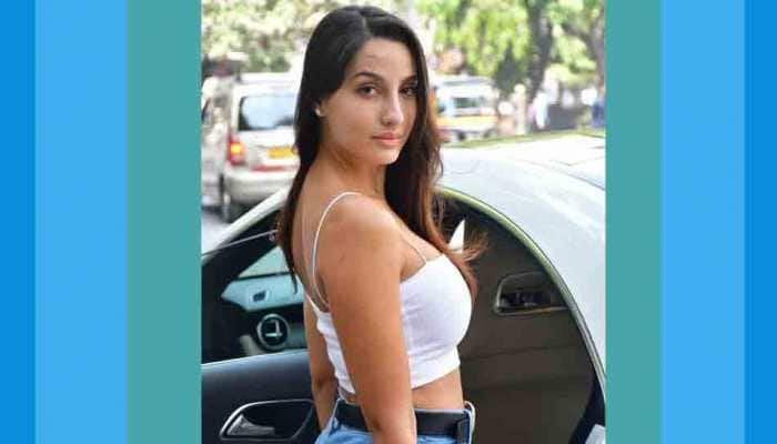 Nora Fatehi steps out in strappy cropped top, ripped jeans after