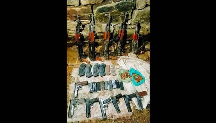 J&amp;K: Hideout busted in Kupwara, huge cache of arms and ammunition recovered