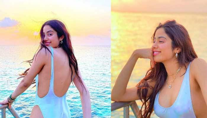 Janhvi Kapoor raises the hotness bar in a stunning metallic monokini, sets temperature soaring in Maldives - See Pics