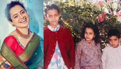 Kangana Ranaut shares post for sister Rangoli Chandel and brother Aksht Ranaut on Siblings Day, shares precious childhood pics!