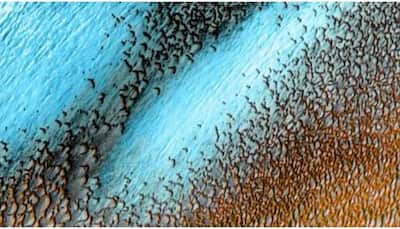 NASA shares an astonishing image of blue dunes on the Mars
