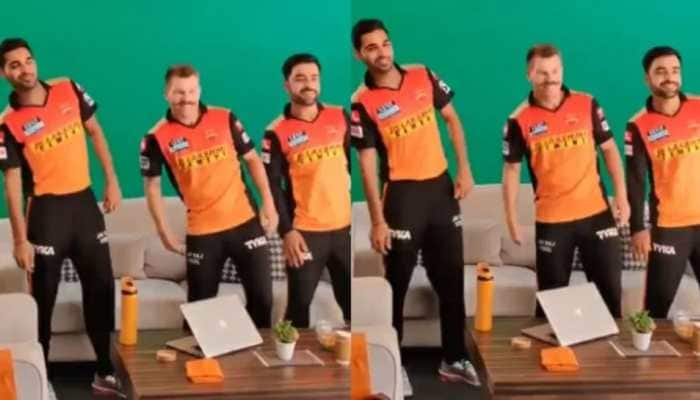 IPL 2021: SRH’s David Warner, Rashid Khan, Bhuvneshwar Kumar dance to ‘Vaathi Coming’ goes viral - WATCH