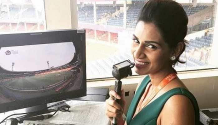 IPL 2021: Jasprit Bumrah&#039;s wife Sanjana Ganesan enjoys &#039;fun day at work&#039; ahead of MI vs KKR clash, see pic