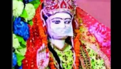 Even Gods are scared of COVID-19! Goddess Durga wears a face mask in THIS UP temple during Navratri