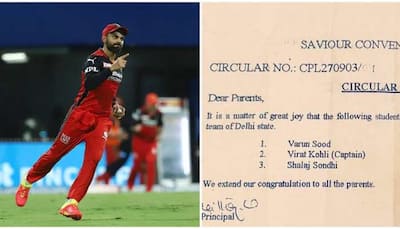 IPL 2021: 18-year-old letter from Virat Kohli's school goes viral, mentions captain's special feat