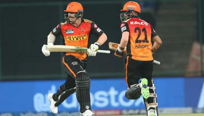 IPL 2021 CSK vs SRH: Williamson&#039;s onslaught, fifties from Warner and Pandey guide SRH to 171/3