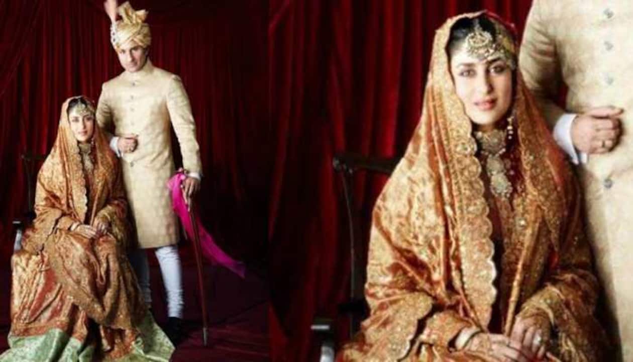 Brides Mother In Law Captions - Kareena Kapoor and Saif Ali Khan's unseen royal wedding photo goes viral,  actress wore mom-in-law Sharmila Tagore's bridal lehenga! | People News |  Zee News