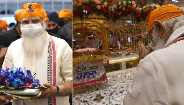 PM Narendra Modi visits Delhi's Gurudwara Sis Ganj Sahib, bows to Sri Guru Teg Bahadur on 400th Parkash Purab