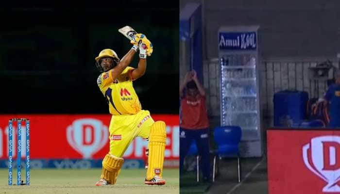 One of Ambati Rayudu's six hit the fridge in the Mumbai Indians setup