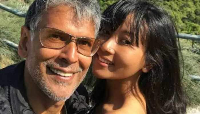 Milind Soman&#039;s throwback pic in black spandex shorts gets a cheeky comment from wife Ankita Konwar!