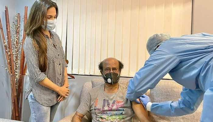 Megastar Rajinikanth takes second dose of COVID vaccine jab, daughter shares pic!