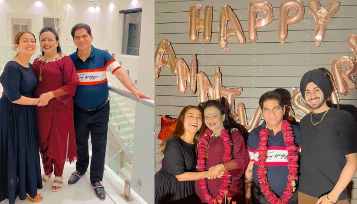 Neha Kakkar-Rohanpreet Singh celebrate singer's parents' wedding anniversary at their gorgeous white house