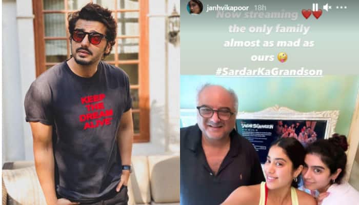 Janhvi Kapoor watches Arjun Kapoor’s Sardar Ka Grandson, calls it ‘the only family almost as mad as ours’